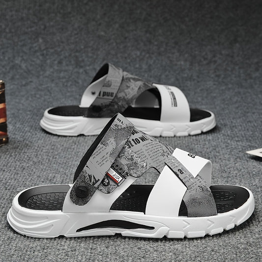 Men's Graphic Sandals Non Slip Open Toe Shoes