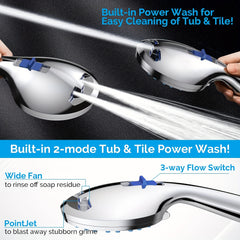 Adjustable Stainless Steel Shower Head with Handheld Sprinkler