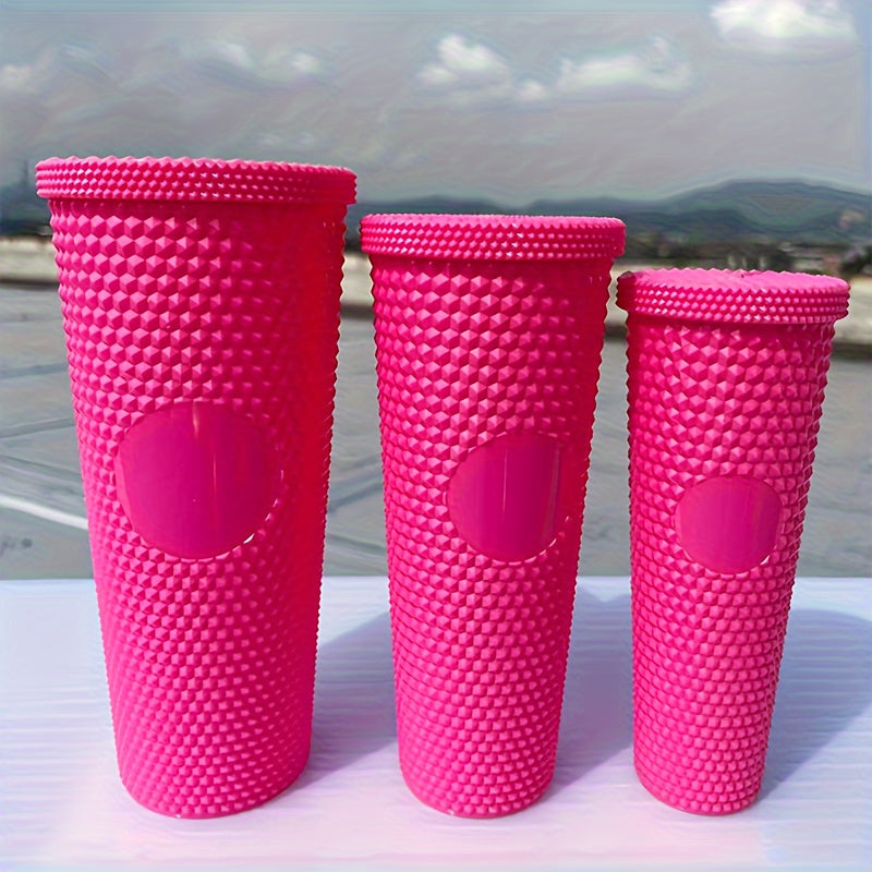 3pcs Plastic Water Cup Set with Straw 37.2oz 24.01oz 15.22oz Leakproof Bottle