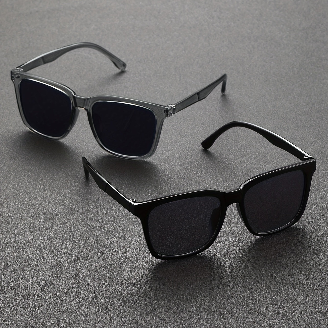2pairs Large Frame Men's Sunglasses for Street Photography