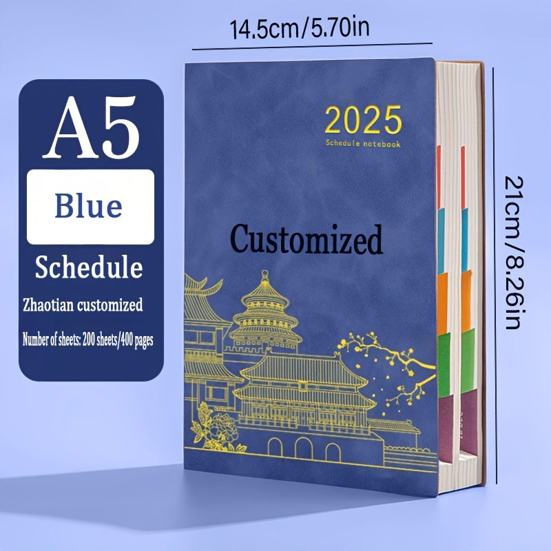 Customizable Planner Thick Journal for Notes Scheduling & Mixed Colors