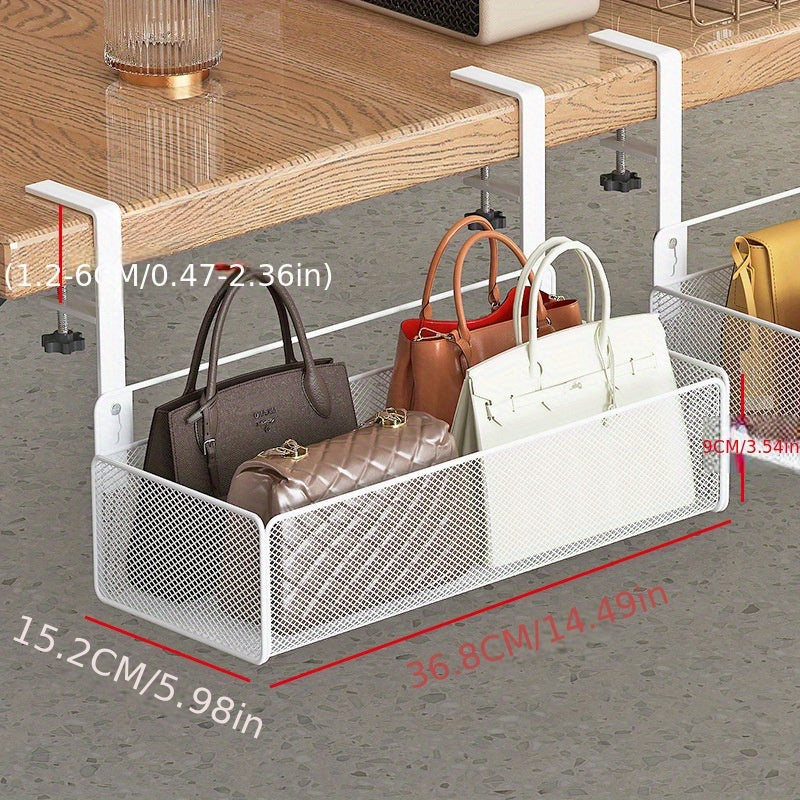 Table Edge Bag Storage Rack Office Workstation Organizer