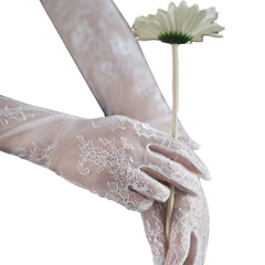 Elegant Long Lace Gloves for Women - Ideal for Parties and Special Occasions