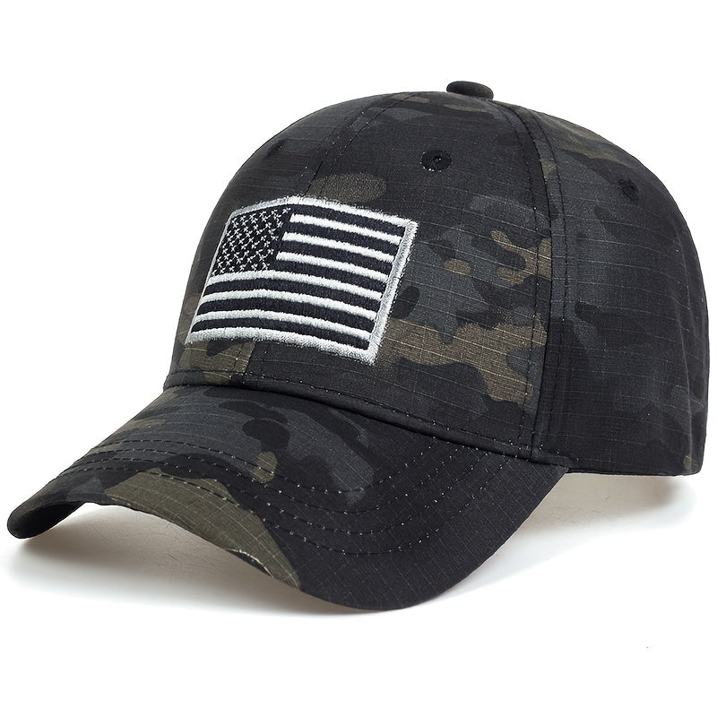 American Flag Embroidered Baseball Cap