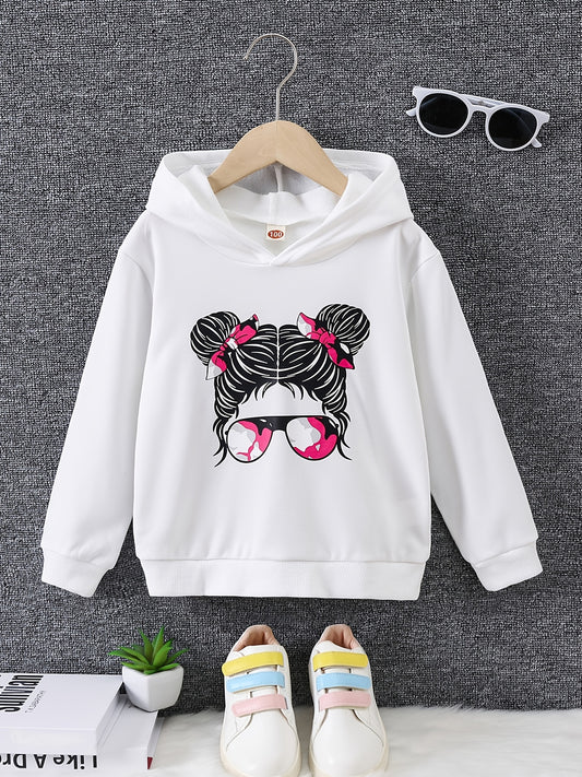 Girls' Camo Portrait Graphic Hooded Sweatshirt