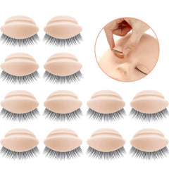 6 Pairs Replaceable Eyelids for Eyelash Training & Makeup Extension