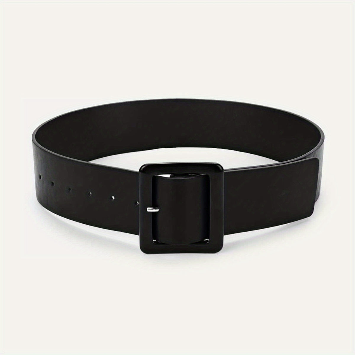 Chic Wide Belt Square Buckle PU Girdle for Women