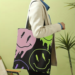 Cartoon Face Painting Tote Bag Large Travel Beach Shoulder Bag