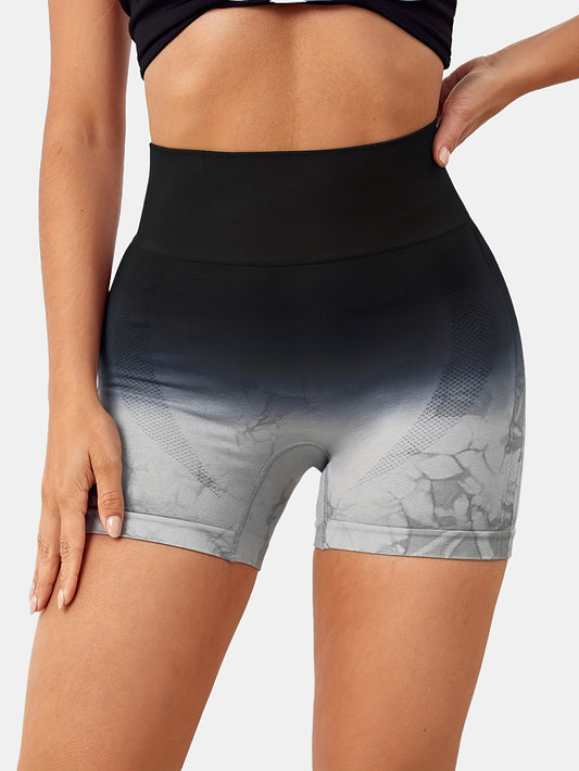 Tie Dye High Waist Sports Shorts for Women