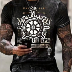 Clock 3D Print Men's Graphic Tee for Summer