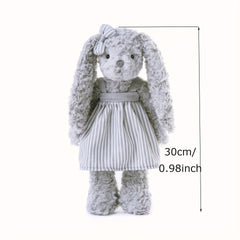Grey Rabbit Plush Toy With Long Ear And Skirt Stuffed Animal