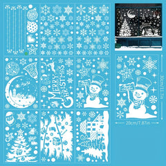 9 Sheets Christmas Window Stickers Decoration Snowflake Wall Stickers