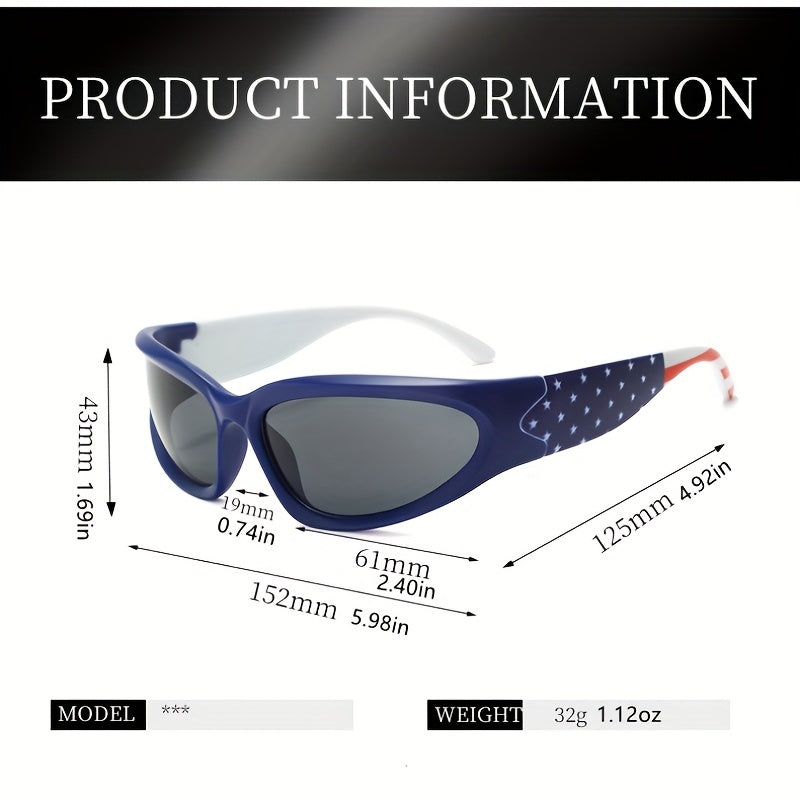 American Flag Sunglasses UV Protection Glasses for Men Women