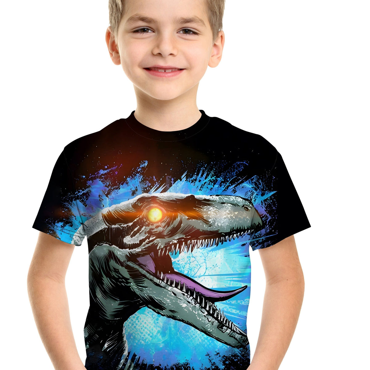 Roaring Dino 3D Print Boy's T-shirt