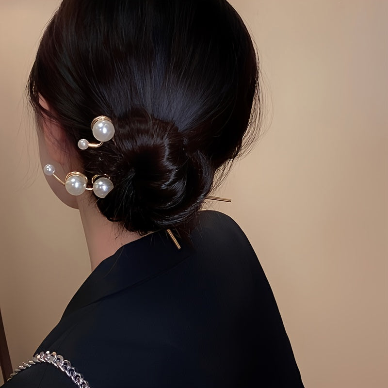Pearl Hair Stick Hair Chopsticks Pearl Bun Hair Pin Bridal Wedding Hair Jewelry