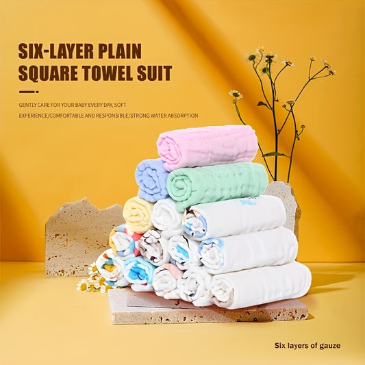 5 Soft Baby Towels 30x30cm - Face, Handkerchiefs, Bath, Feeding, Burping Cloths