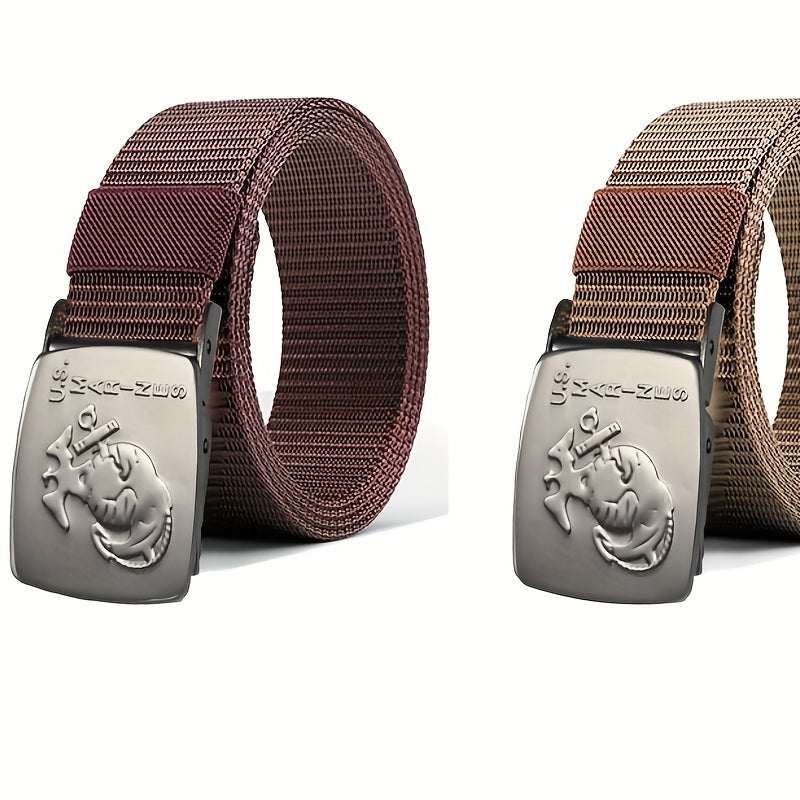 Men's Tactical Canvas Belt - Strong & Durable Waist Belt for Climbing