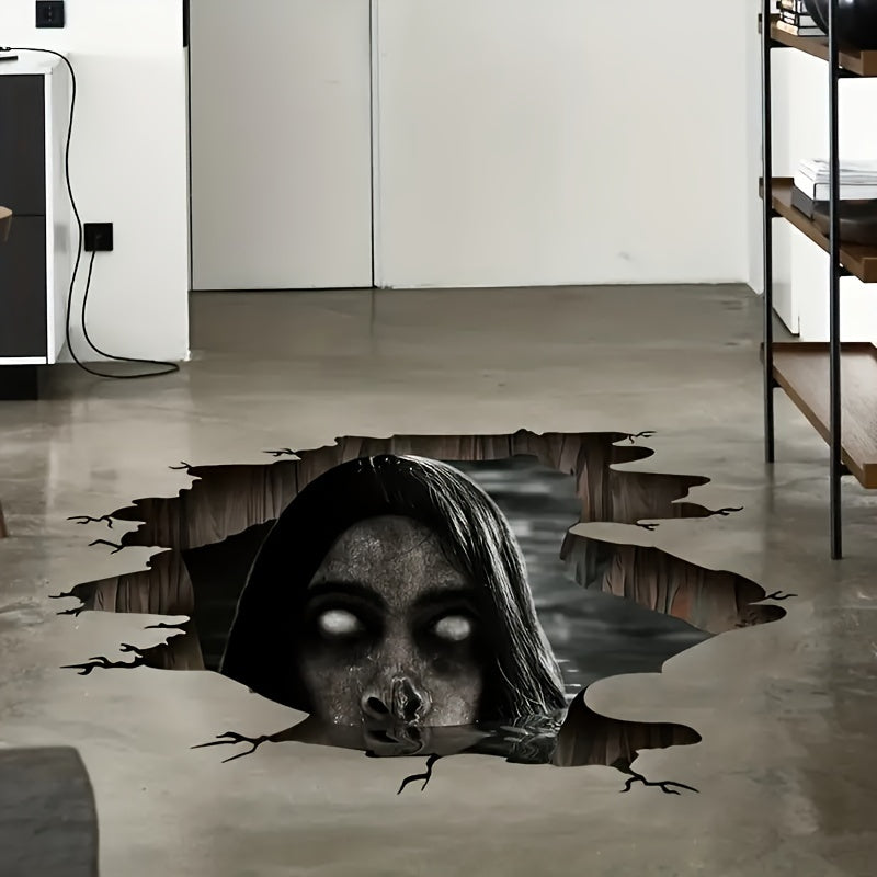 3D Halloween Floor Wall Decal Spooky Halloween Wall Decoration