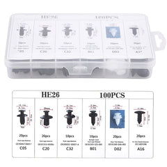 100pcs Car Body Push Retainer Pin Rivet Bumper Door Trim Fastener Clips