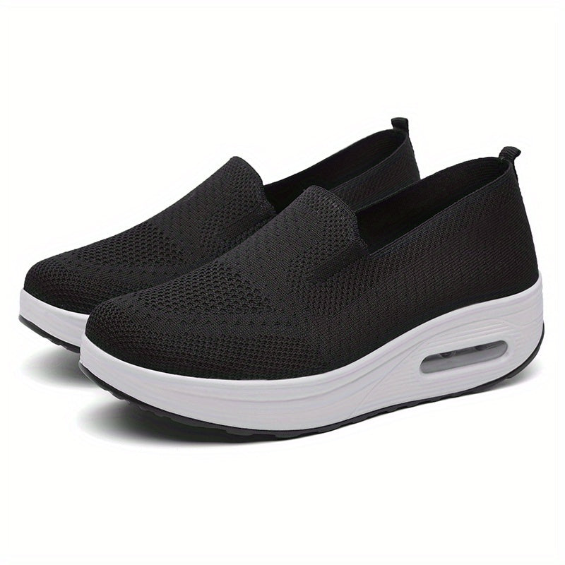 Women's Mesh Sneakers Casual Wedge Heel Shoes Lightweight Heightening Shoes