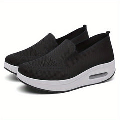 Women's Mesh Sneakers Casual Wedge Heel Shoes Lightweight Heightening Shoes