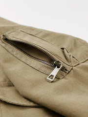 Men's Softshell Jacket Zipper Front Pockets Outdoor