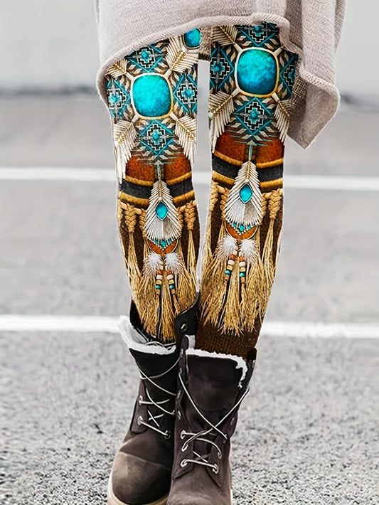 Boho High Waist Leggings for Women