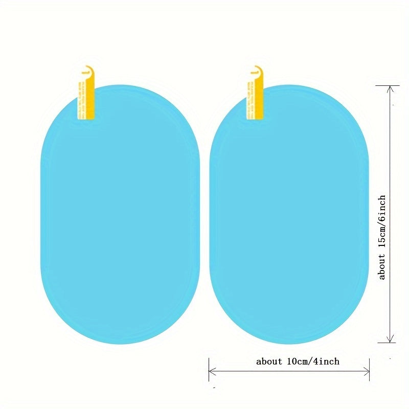 2pcs Car Rearview Mirror Protective Film Waterproof Glass Stickers
