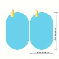 2pcs Car Rearview Mirror Protective Film Waterproof Glass Stickers