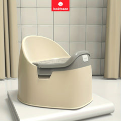 Baby Toilet Toddler Potty Training with Backrest Deep Bowl