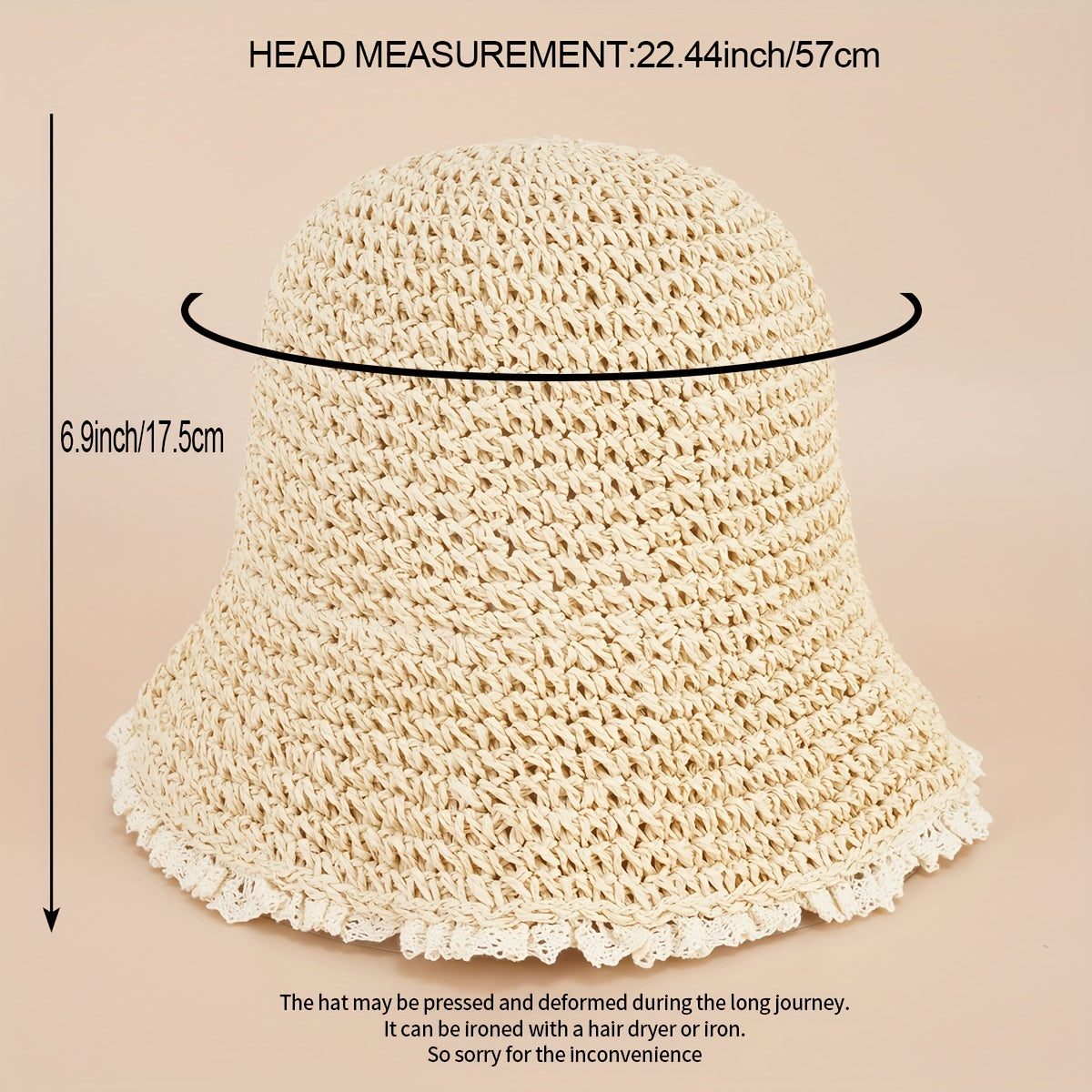 Lace Bucket Hat All-match Large Brim Sun Hat