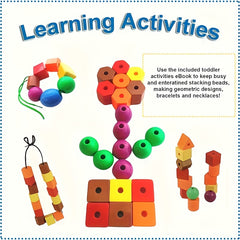 104pc Laced Beads Toy for Preschoolers
