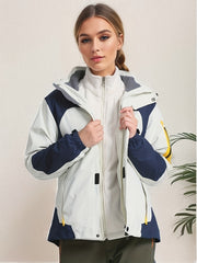 Women's Outdoor Set Plus Velvet Thick Fleece Windproof and Waterproof