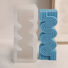 S Geometric Line Candle Mold DIY Soap Silicone Mold Candle Ornament