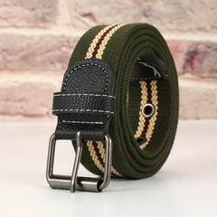 Men's Punch Belt Adjustable Canvas Military Waist Belt