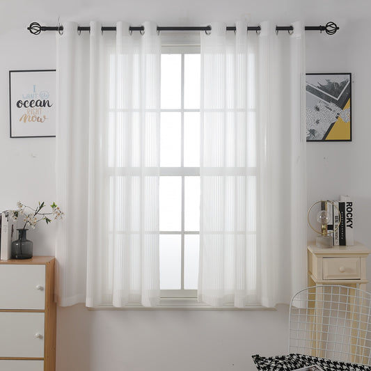 Translucent Sheer Curtain Modern Pastoral Style Home Decor
