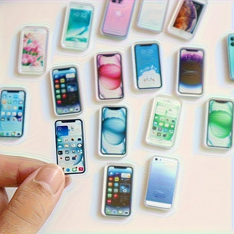 1:12 Scale Mini Phone Models, Galaxy Floral Abstract Themes, Durable PVC Props