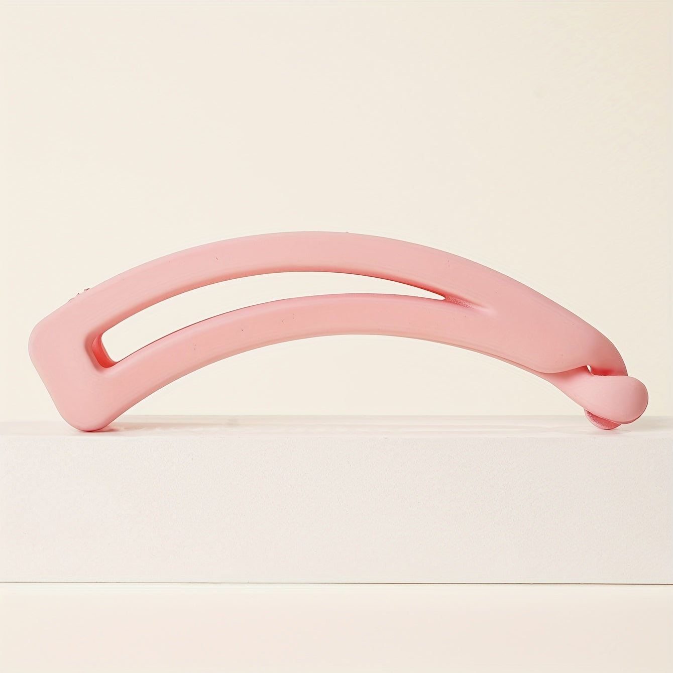 3pcs Peach Pink Frosted Banana Clips Hair Accessories