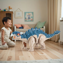 Light-Up Triceratops Dinosaur Toy w/Sound Plastic Figurine