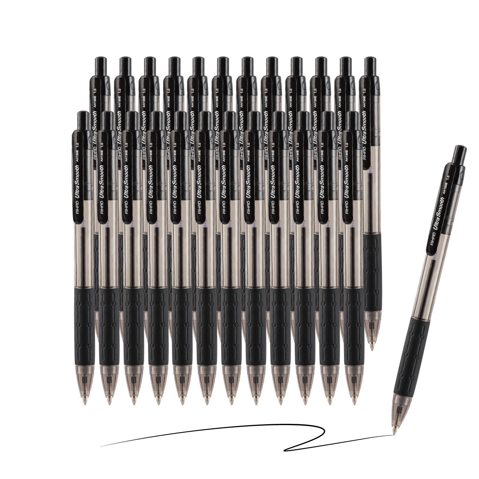 AIHAO Retractable Ballpoint Pens Ink Medium Point 1 0mm 24 Pack