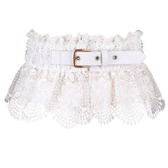 Wide Elastic Lace Belt Ladies Skirt Waist Shirt Decor