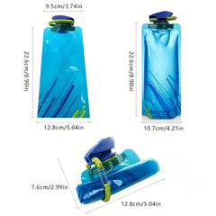 700ml Reusable Sports Bottle for Hiking Foldable Water Bag