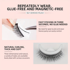 3 Pairs Natural Look 3D Reusable Self Adhesive Eyelashes