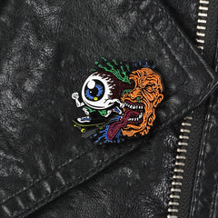 Skateboard Eyeball Blast Plasma Brooch