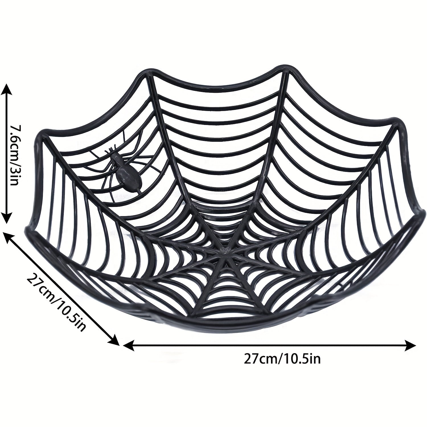 Halloween Spider Web Plastic Basket Bowls for Trick Or Treat