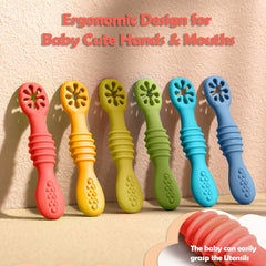 6 Pcs Baby Licking Spoon Set for Feeding Training