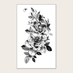 Waterproof Floral Arm Tattoo Stickers Lasting 2-5 Days Realistic Design