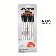 6pcs Artist Paint Brushes Set Acrylic Watercolor Painting