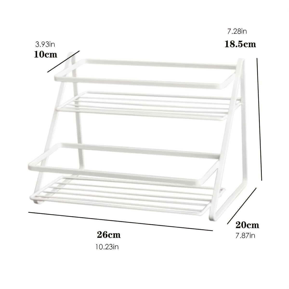 1pc Kitchen Seasoning Storage Rack Iron Art Countertop Storage Rack