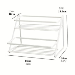 1pc Kitchen Seasoning Storage Rack Iron Art Countertop Storage Rack